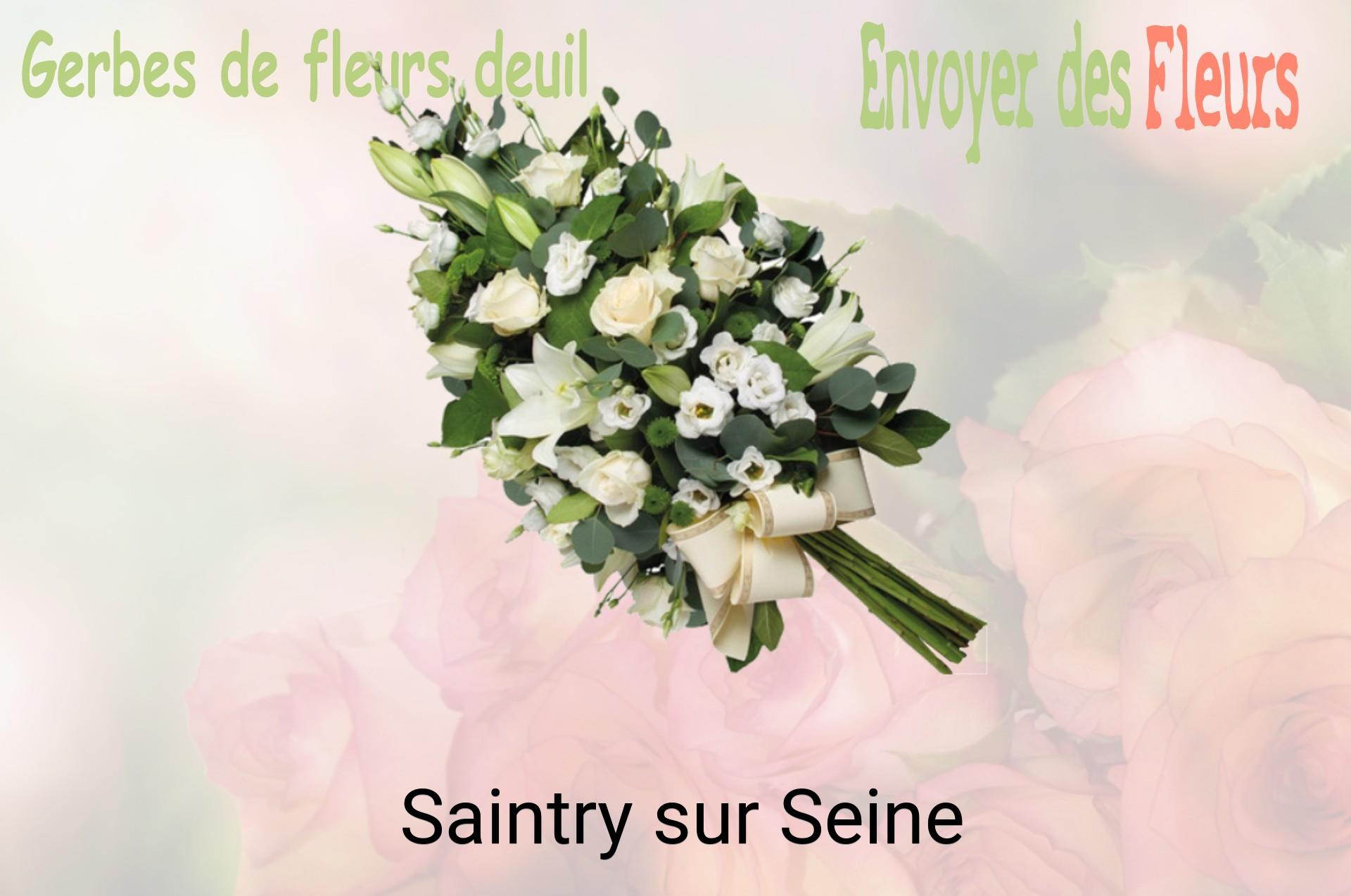 Gerbe de fleurs de deuil livrée à Saintry-sur-Seine